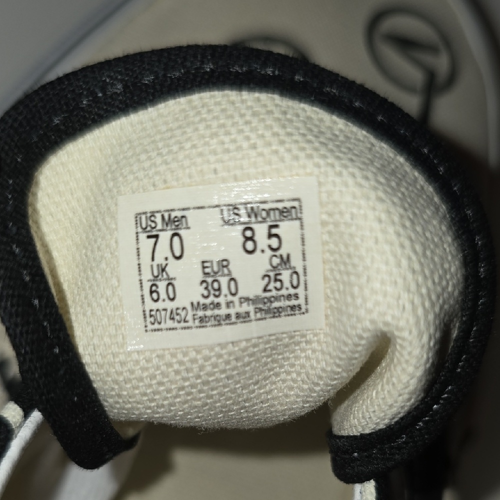 Vans Black and Cream Logo Sneakers - Picture 4 of 5